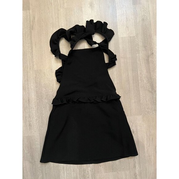 MANGO NWT City Chic Ruffle Black Dress Size XS Side zipper - Picture 2 of 12